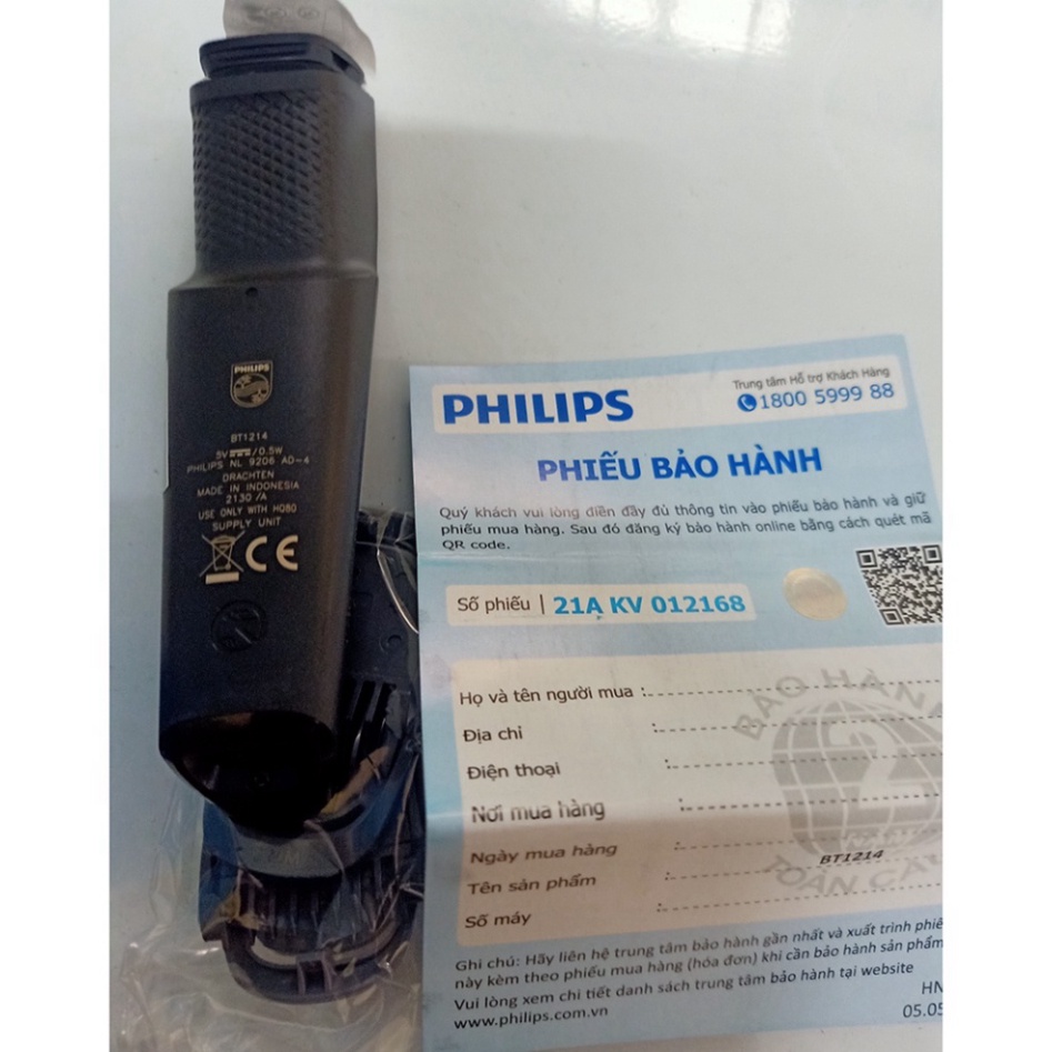 Máy cạo tỉa râu đa năng Philips BT1214 hãng phân phối Chính hãng bảo hành 2 năm