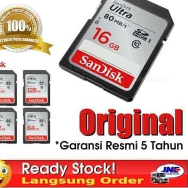 SANDISK Thẻ Nhớ Sdhcard 16gb 80mbps Class 10 / Sd 16gb 80mb / S | BigBuy360 - bigbuy360.vn