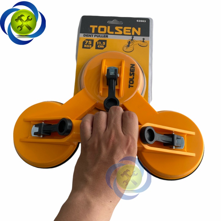 Tay hít kính - hít gạch Tolsen 62663 loại 3 chấu (75Kg)