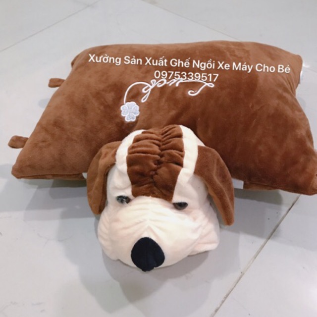 GỐi ĐI XE MÁY AN TOÀN CHO BÉ ( CHÓ NÂU) GIÁ SỈ