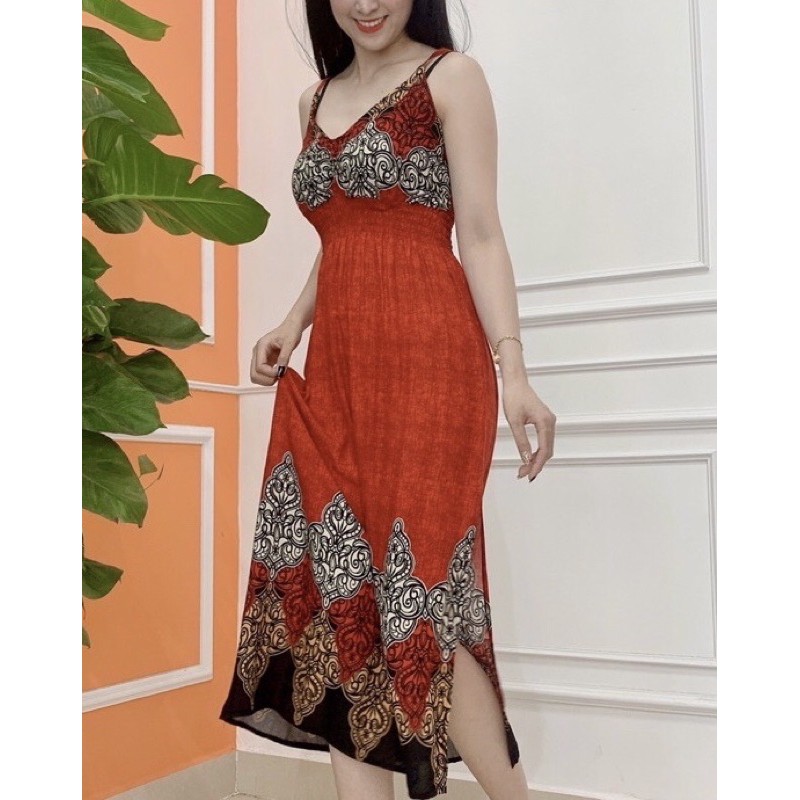 [chọn màu]Đầm maxi đầm lanh lụa yếm thun 2 dây có tăng đưa (48-60ky) | BigBuy360 - bigbuy360.vn