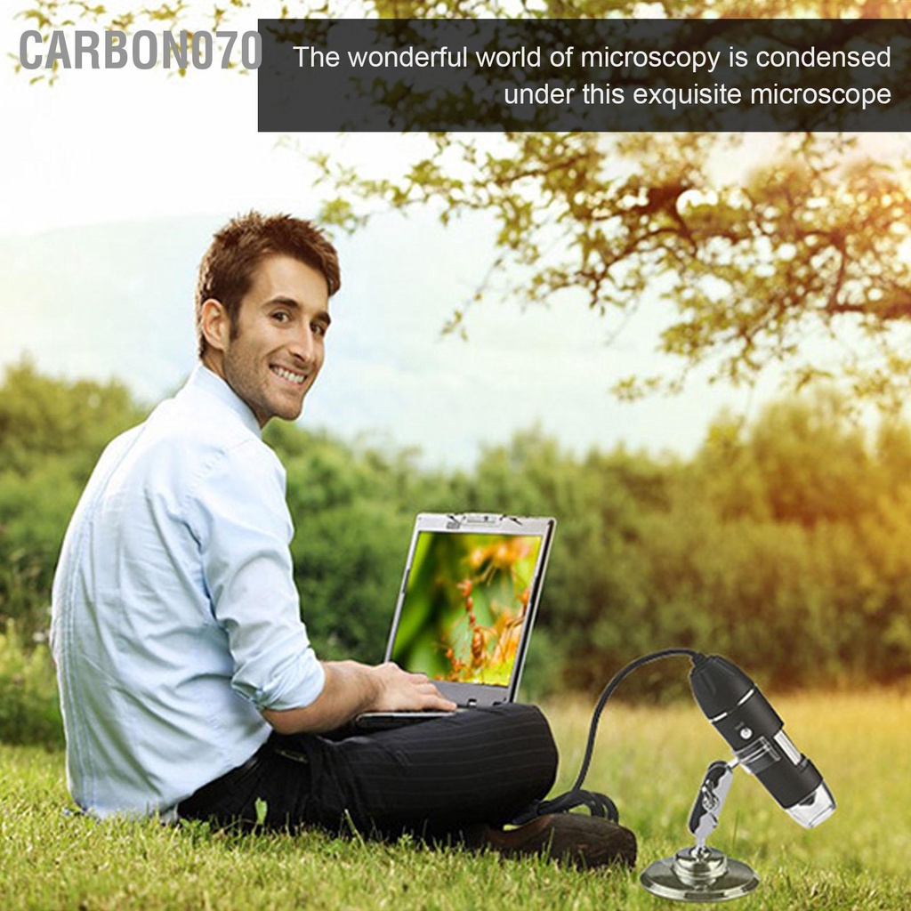 [Hàng Sẵn] Kính hiển vi điện tử Không Dây Cầm Tay USB Với 8 Đèn LED kèm giá đỡ linh hoạt tiện dụng【Carbon070】