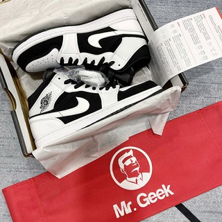 [GeekSneaker] Giày Thể Thao Cổ Cao  Sneaker | Jordan 1 Mid White Black - Phiên bản TC
