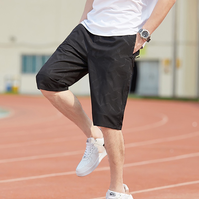 Quần Short Thể Thao Vải Lụa Lạnh Nhanh Khô Thời Trang Mùa Hè Mới Cho Nam