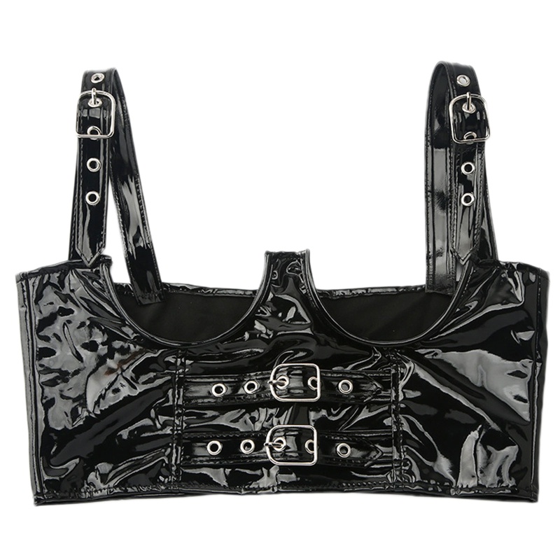 Đai Nịt Bụng Màu Trơn Có Khóa Kéo Phong Cách Gothic Thời Trang Cho Nữ