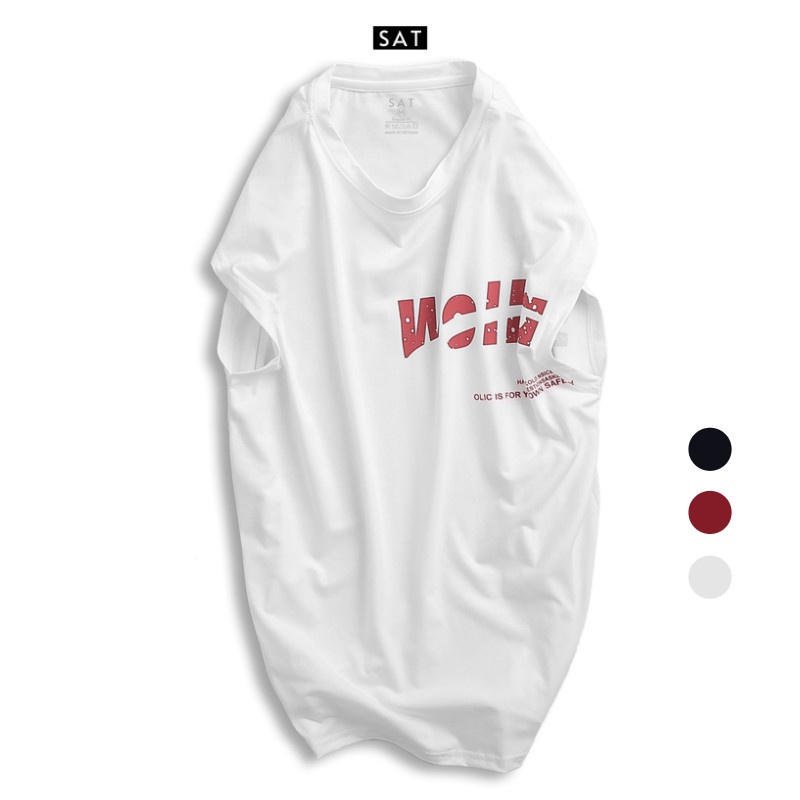 Áo thun ba lỗ tanktop nam WOLLA-01, vải cotton mềm mịn, dày dặn, trẻ trung chuẩn form SAT !