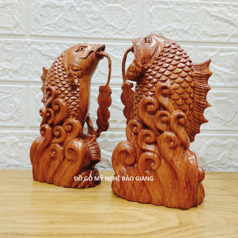 Cặp cá song ngư gỗ hương
