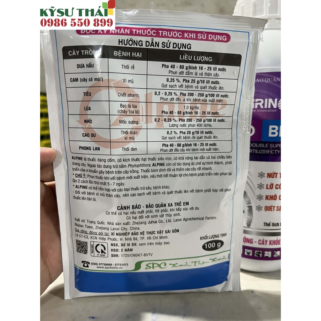Bộ Sản Phẩm Trị Nứt Thân Xì Mũ - Lỡ Cổ Rễ -Quét Sạch Rong Rêu HERO BLUE + ALPINE 80WG | Kỹ Sư Thái