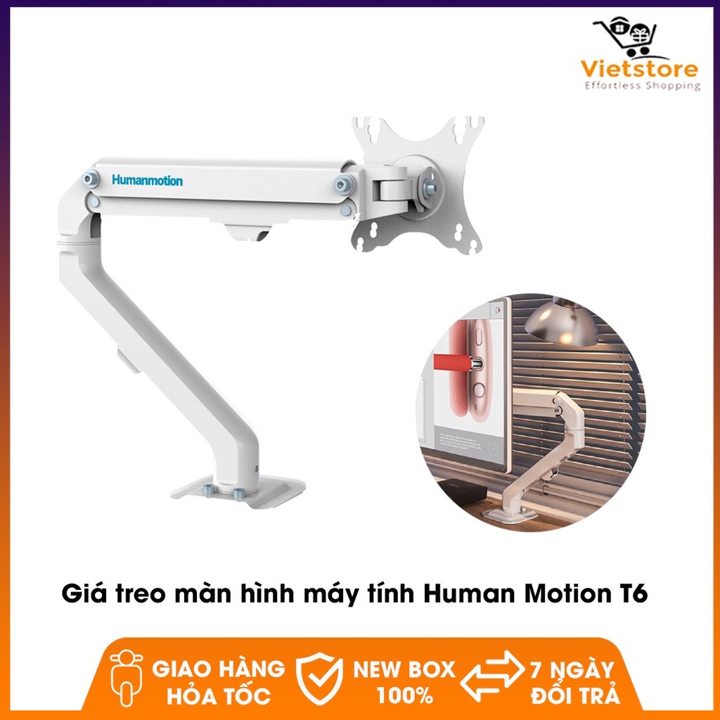 [Mã 159ELSALE hoàn 7% đơn 300K] Giá treo màn hình máy tính Human Motion T6