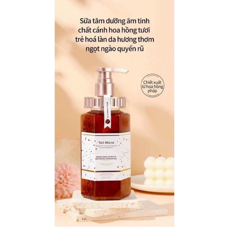 Sữa Tắm Nước Hoa Teil Micro Cánh Hoa Hồng 500ml