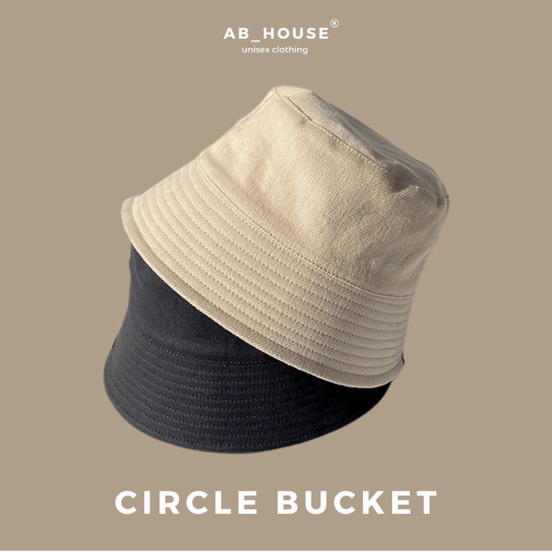 Nón BUCKET Trơn - CIRCLE BUCKET Unisex Nam Nữ (Ảnh Thật/Có Sẵn)