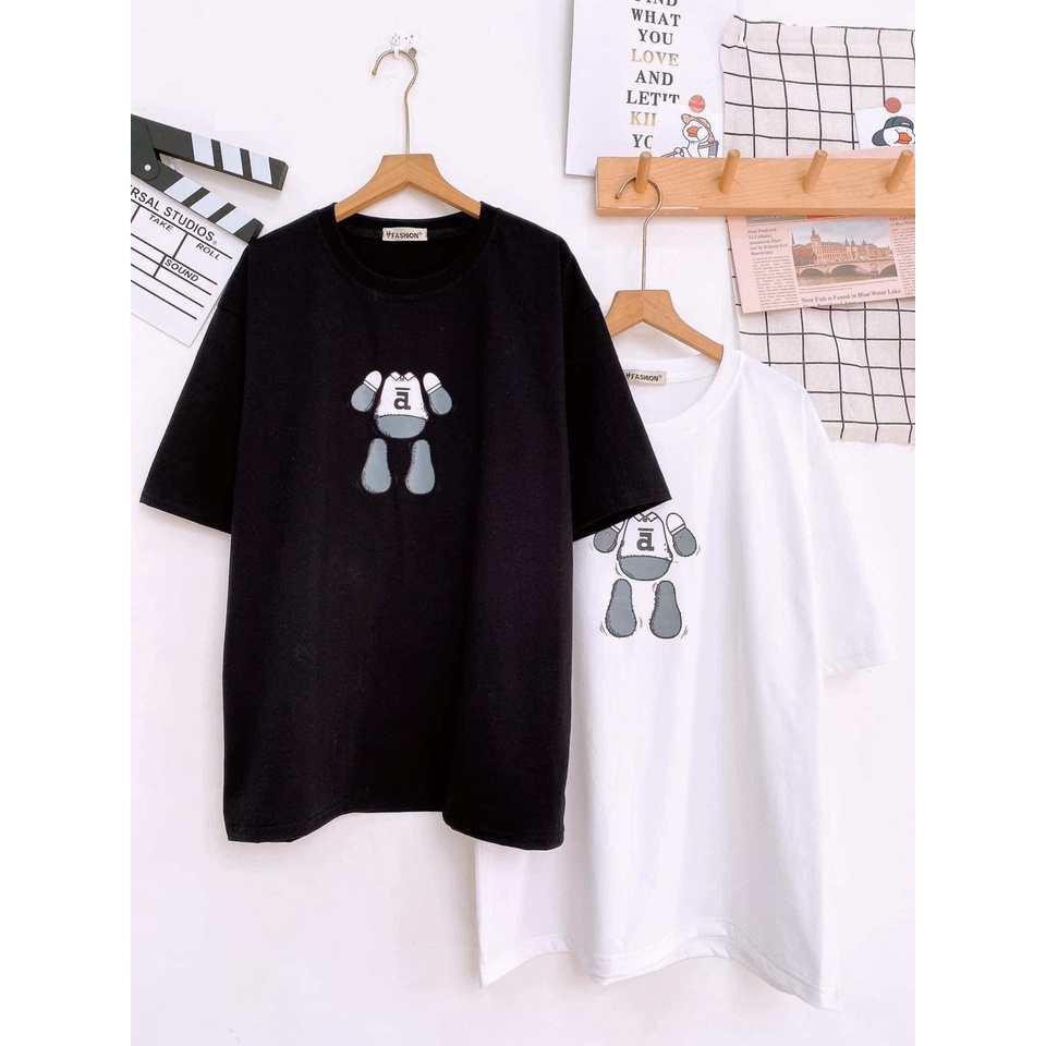 Áo Thun Gấu Cut Đầu Peonyb Nữ [FREESHIP]  Phông form rộng tay lỡ in hình vintage, 3158 oversize đẹp cá tính Ulzzang