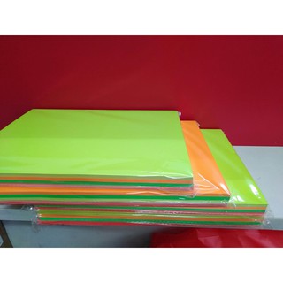 DECAL GIẤY MÀU DẠ QUANG - 4 MÀU KHỔ A4