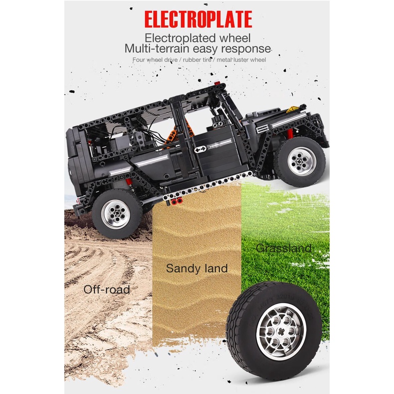 Mẫu Lắp Ráp mô hình siêu xe  MOULD KING 13068 MOC The SUV G500 Wagon Off-road Vehicle Truck