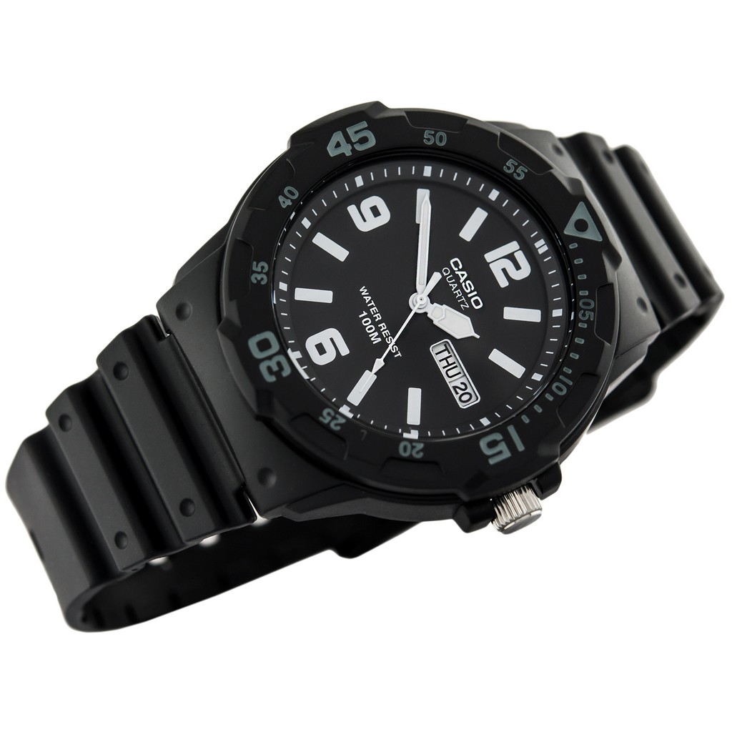 Đồng hồ nam dây nhựa Casio chính hãng Anh Khuê MRW-200H-1B2VDF (44mm)