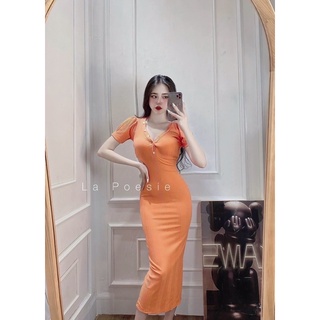 đầm boddy tay con tôm dáng