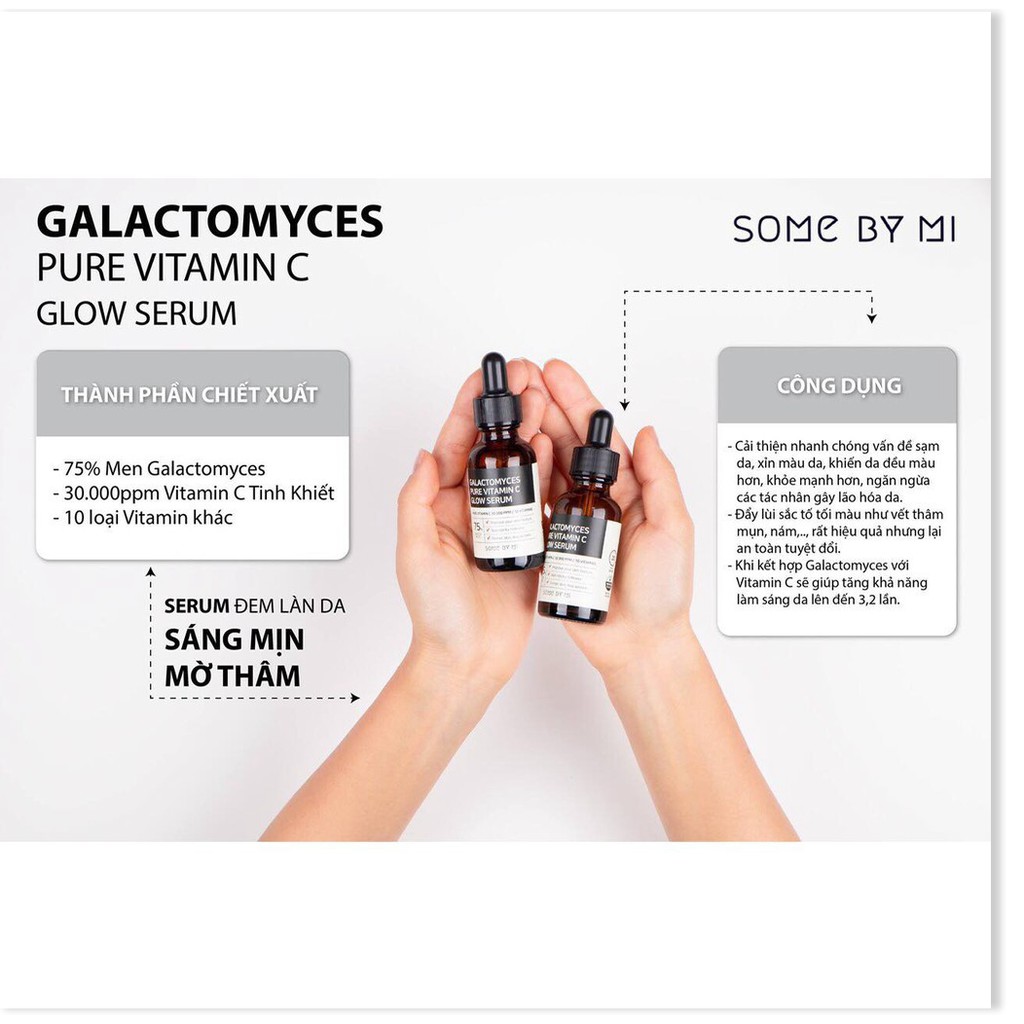 [Mã giảm giá mỹ phẩm chính hãng] Tinh Chất Dưỡng Trắng, Chống Lão Hóa Some By Mi Galactomyces Pure Vitamin C Glow 30ml