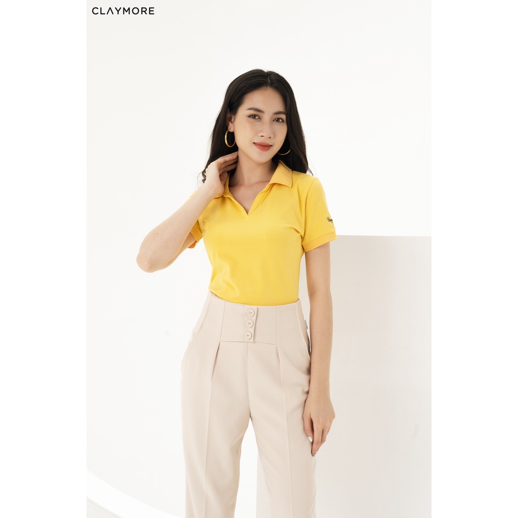 Polo cổ Đức xẻ V dáng ôm CLAYMORE mã CFPNS211603