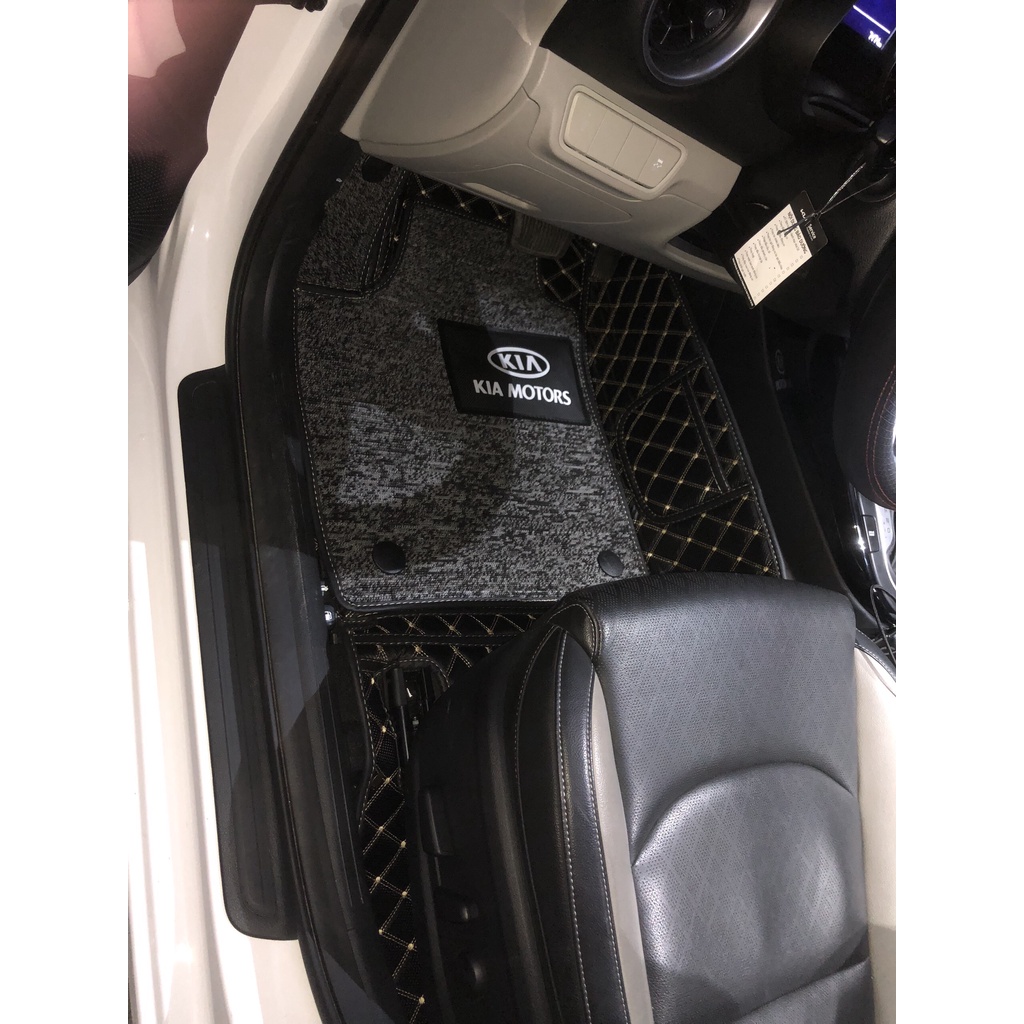 Thảm lót sàn ô tô cho Kia K3 2022 da pu, cacbon cao cấp hoàn không mùi không thấm nước phủ kín 90%sàn xe