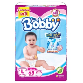Tã dán bobby siêu thấm m76/ l68/ xl62/ xxl56