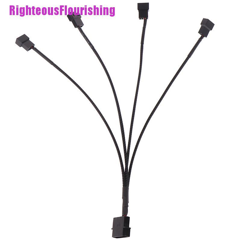 Dây Cáp Chia Nguồn Quạt Tản Nhiệt + + + 4pin Ide Molex Sang 4 Cổng 3pin / 4pin