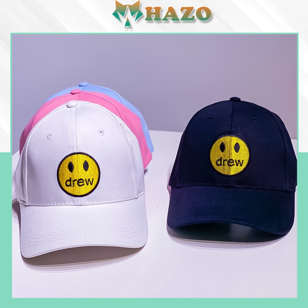 Mũ Lưỡi Trai Nón Kết Nhung Kaki Cao Cấp Thêu Chữ Drew 409 Phong Cách Ulzzang Form Unisex Nam Nữ