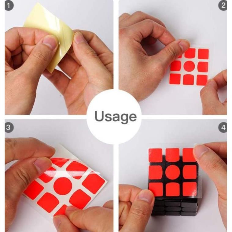 GAN Sticker 3x3 Cube Hãng Gan Tặng Kèm Logo. Tâm Tròn Siêu Xịn. Bộ Dencan, Giấy Dán Thay Thế Rubik 3x3x3 Cuber Store