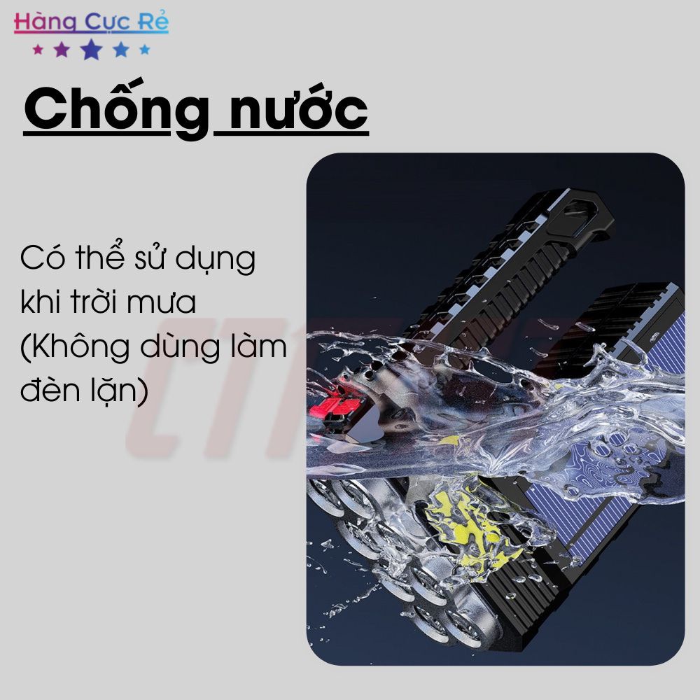 Đèn pin cầm tay siêu sáng W5117, 8 bóng Led, chiếu xa 100m, pin sạc, 4 chế độ sáng có COB – Shop Hàng Cực Rẻ