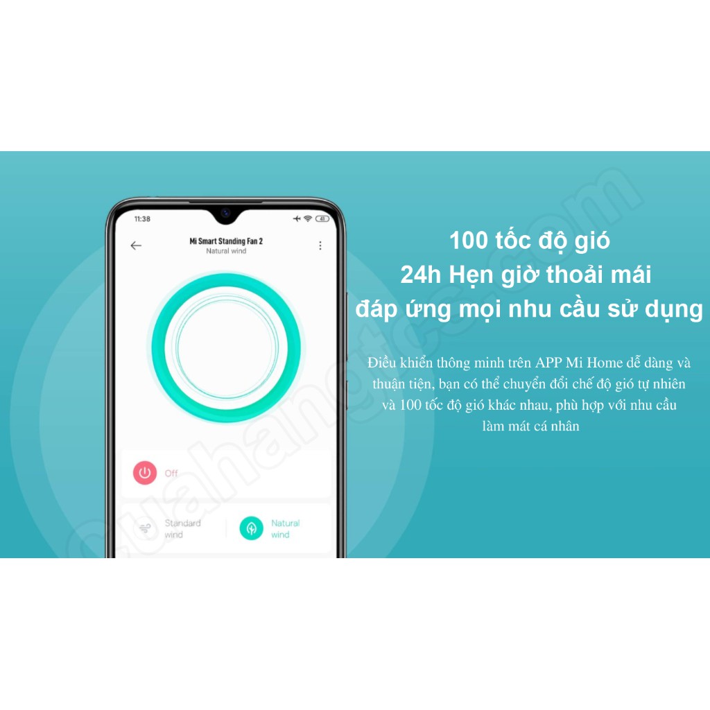 Quạt cây xiaomi gen 2 💢FREESHIP 💢Quạt Xiaomi gen 2 cây tuỳ chỉnh độ cao