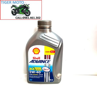 Nhớt xe tay ga tổng hợp 10 0%Shell Advance Ultra Scooter 5W-40