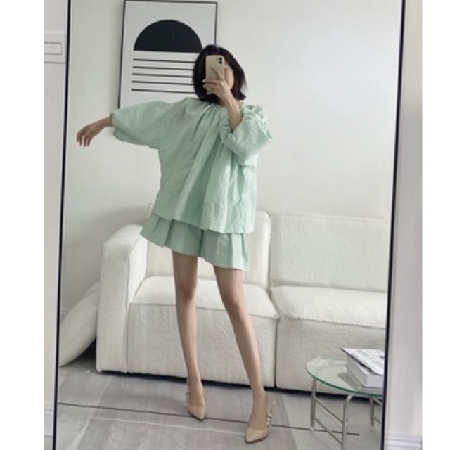 Mee.idstudio - Set xanh mint siêu xinh Bow + Lili