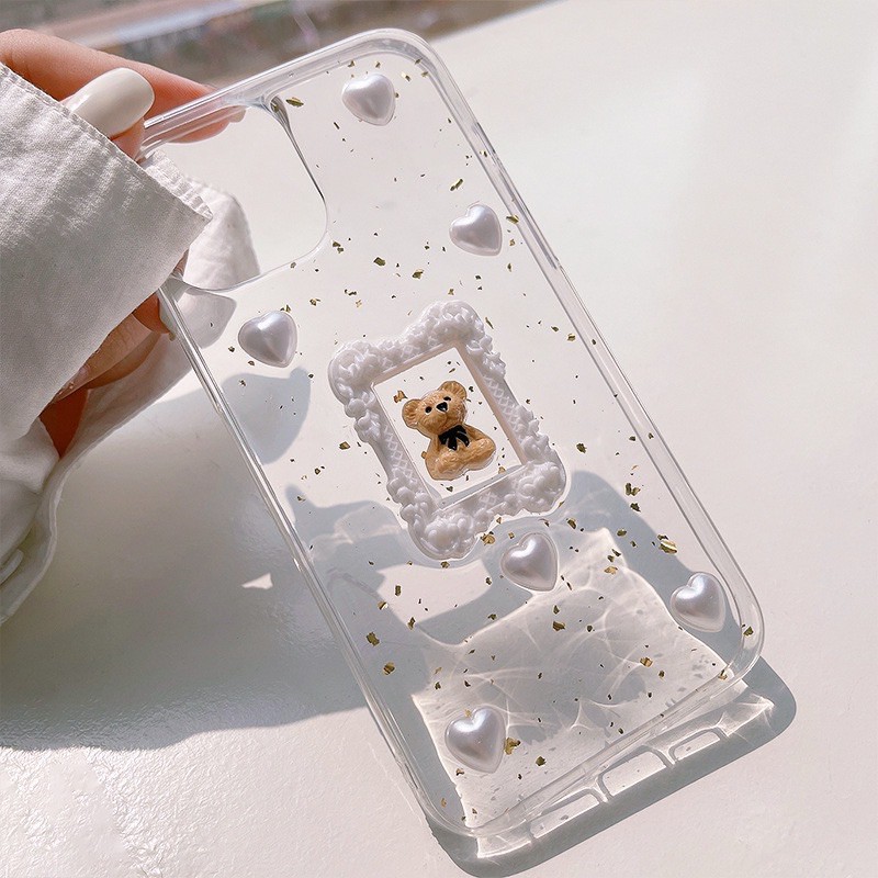 𝐂𝐨́ 𝐬𝐚̆̃𝐧 𝐜𝐡𝐨 𝐢𝐏𝐡𝐨𝐧𝐞 𝟏𝟑 Ốp lưng iphone hình gấu khung ảnh đáng yêu