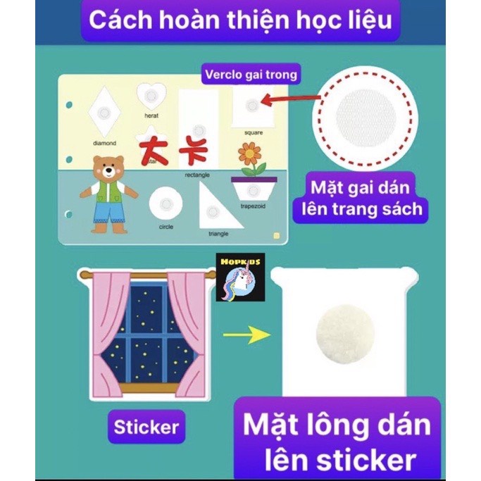 Bộ bóc dán 17 chủ đề loại 1 bìa cứng phủ bóng