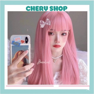 Tóc giả nguyên đầu nữ cao cấp ❤️ FREESHIP ❤️❤️ nguyên đầu thẳng dài z7007 tặng kèm lưới trùm