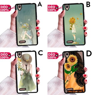 ỐP LƯNG OPPO F1 (A35) HÌNH NỀN CÔ GÁI CẦM HOA CỔ ĐIỂN
