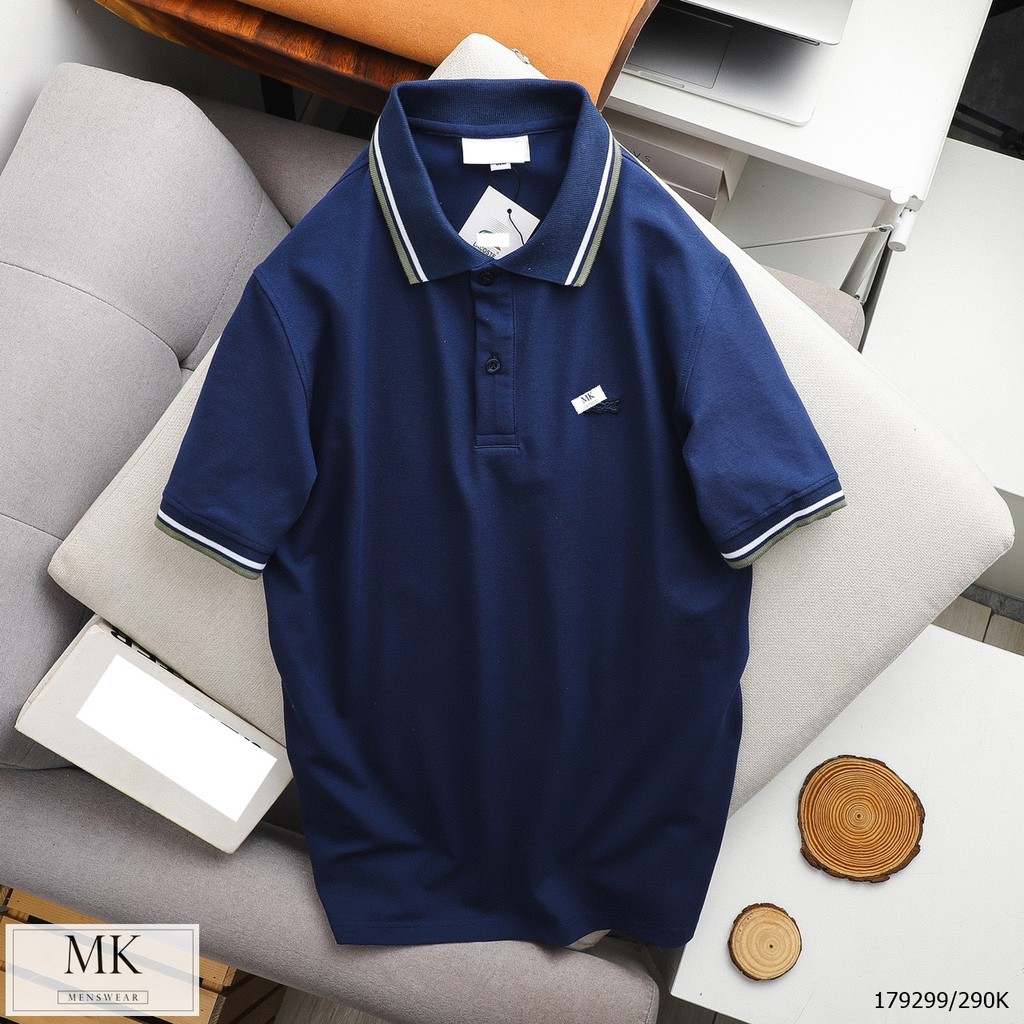 Áo ngắn tay cổ bẻ Polo phối viền