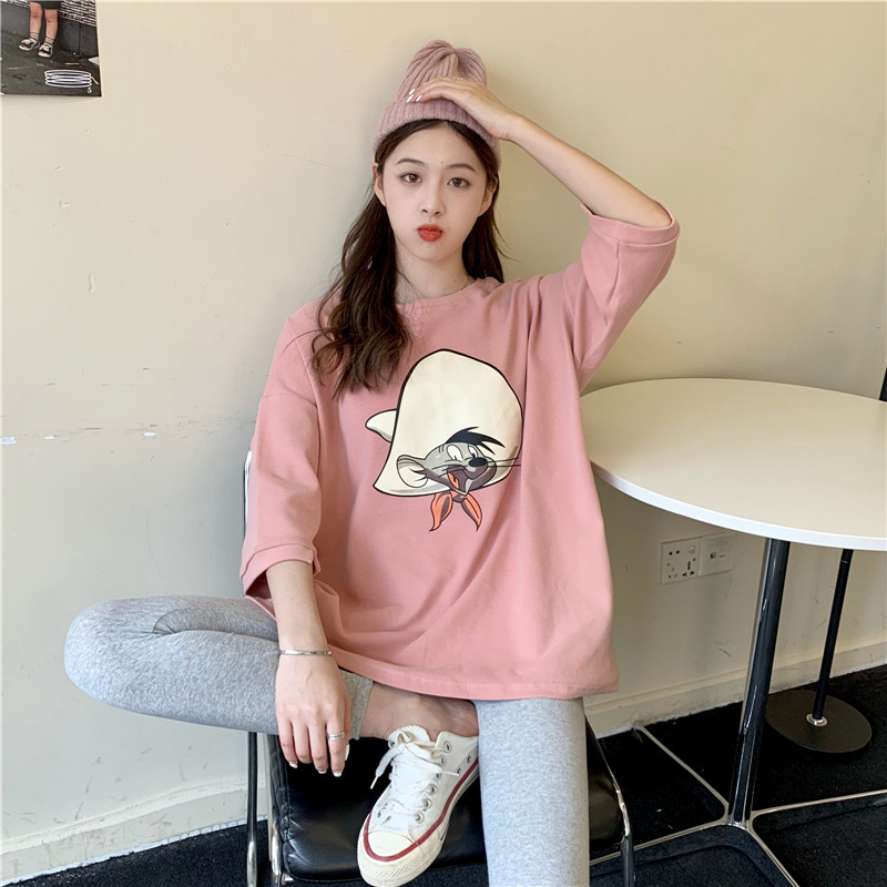 NRVP Áo Thun Nữ Form Rộng Tay Ngắn Thời Trang 2021