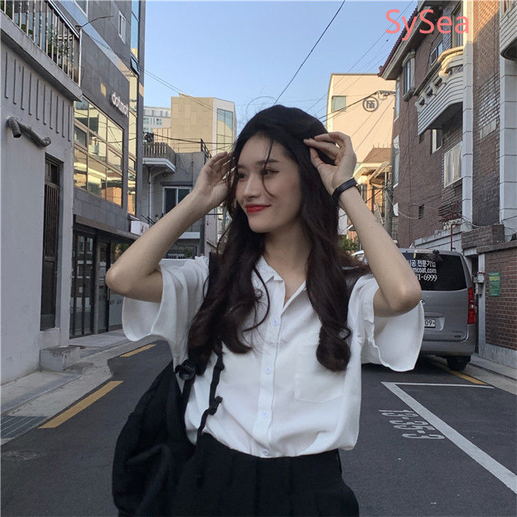 Áo sơ mi ngắn tay dáng rộng in hoa kiểu retro thời trang mùa hè dành cho nữ