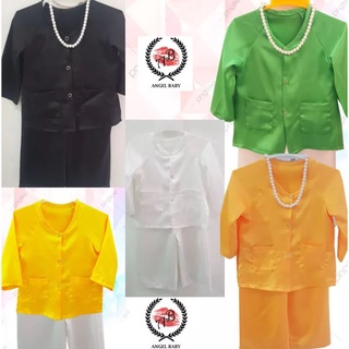 Bộ Đồ Bà Ba Lụa Trẻ Em 8-22kg Thời Trang Thiết Kế Angel Baby