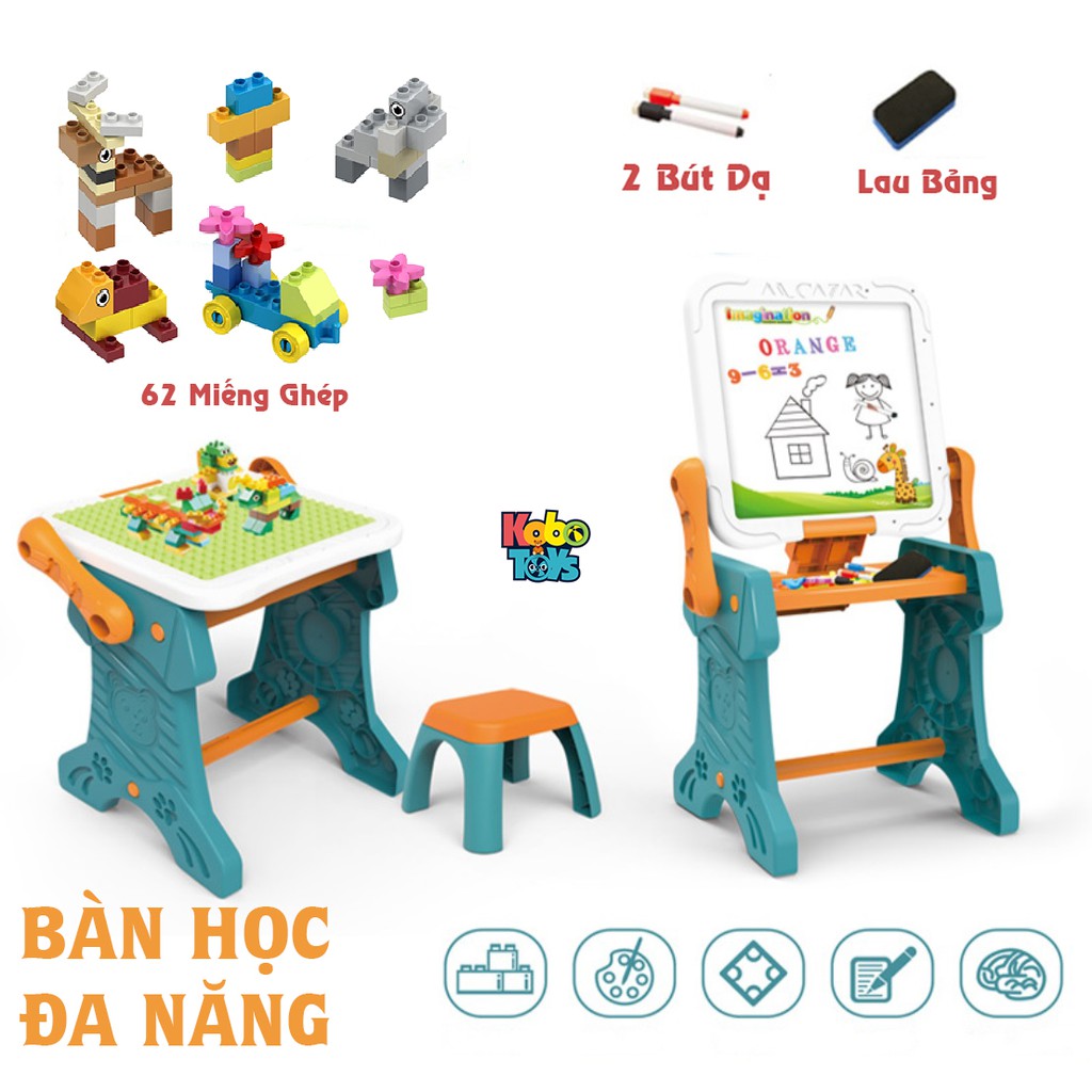 Bàn Đa Năng 2 Trong 1 Vừa Chơi Xếp Hình Vừa Là Bảng Viết