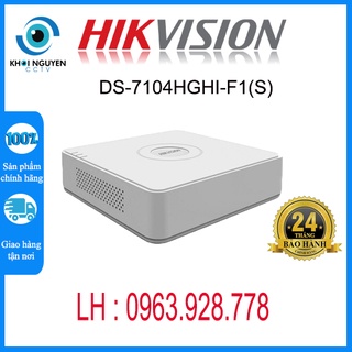 ĐẦU GHI HÌNH HD-TVI 4 KÊNH HIKVISION DS-7104HGHI-F1 (S)