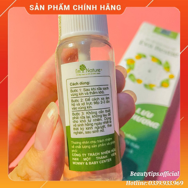 (Mini) Xịt Khử Mùi Vùng Kín Eva Bestie - Kháng Khuẩn Lưu Hương Quyến Rũ I'm Nature 20ml