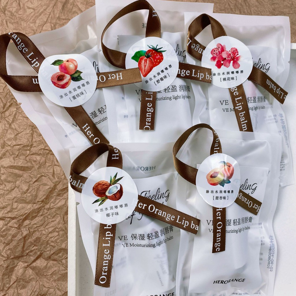 [Hàng mới về] Son dưỡng môi HERORANGE dưỡng ẩm không màu thay đổi theo nhiệt độ 6 màu tùy chọn