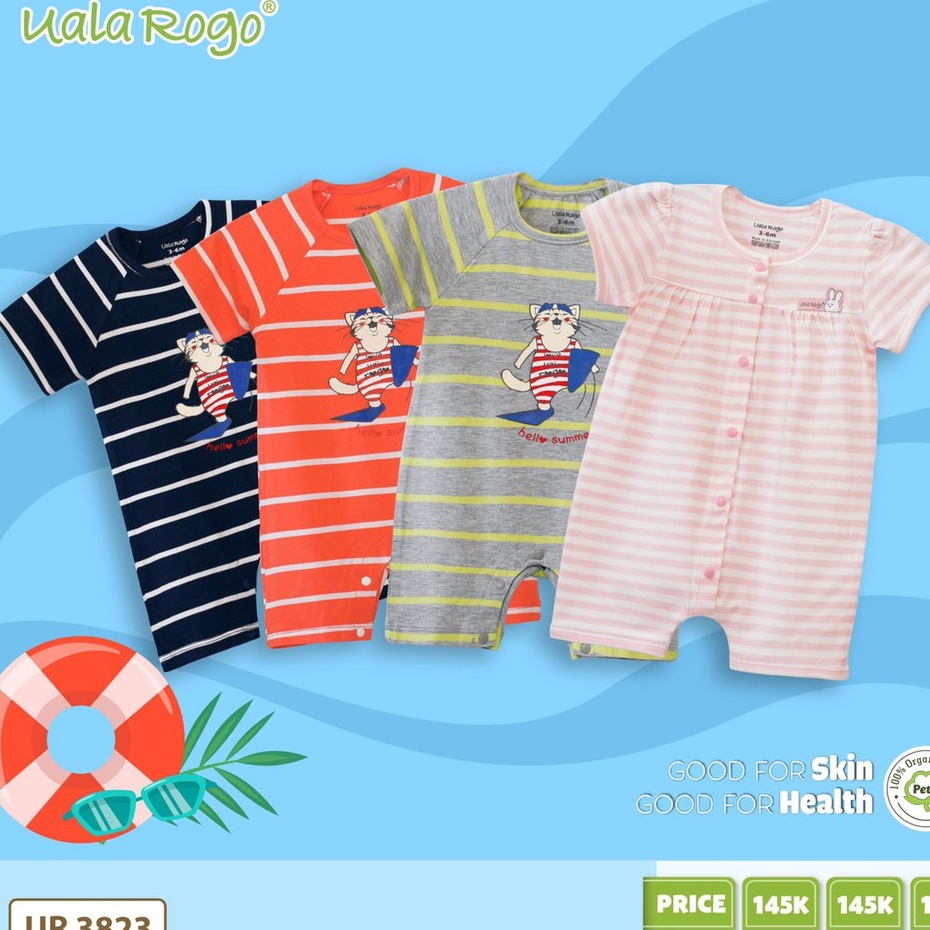 Bộ body cộc petit kẻ Hello Summer UALA ROGO 3823