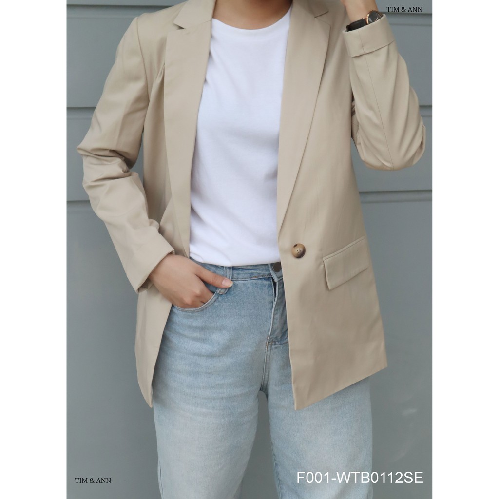 Áo Blazer Nữ 2 Lớp Dáng Suông Màu Be 0112SE  - Thời Trang Nữ Tim & Ann | BigBuy360 - bigbuy360.vn