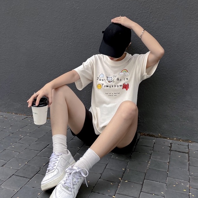 Áo thun unisex In họa tiết chữ cao cấp Just Do It Tomorrow form basic 100% SOUL OF A NATION
