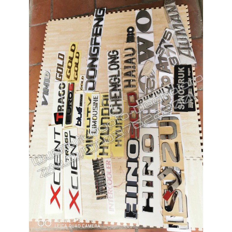 Tem chữ dán chính hãng HUYNDAI XCIENT TRAGO GOLD LIMOSINE