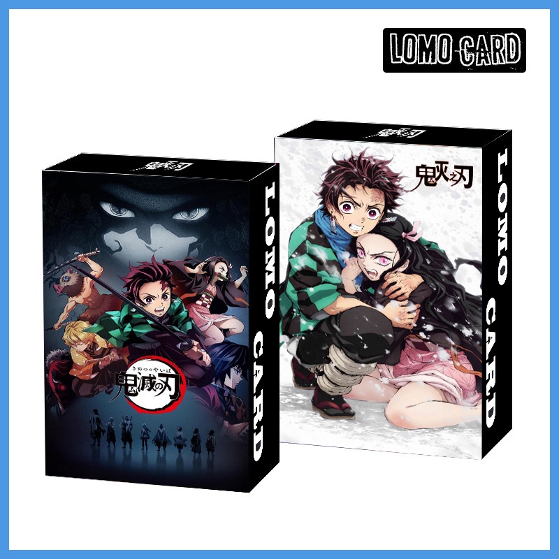 Set 30 thẻ LOMO in hình nhân vật anime Demon Slayer Naruto độc đáo