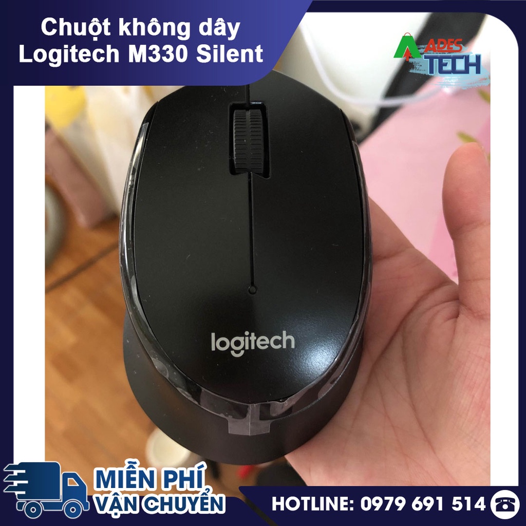 Chuột không dây Logitech M330 Silent Plus - Kết Nối Không Dây - Êm Ái Nhẹ Nhàng - Không Có Sẵn Pin Kèm Theo