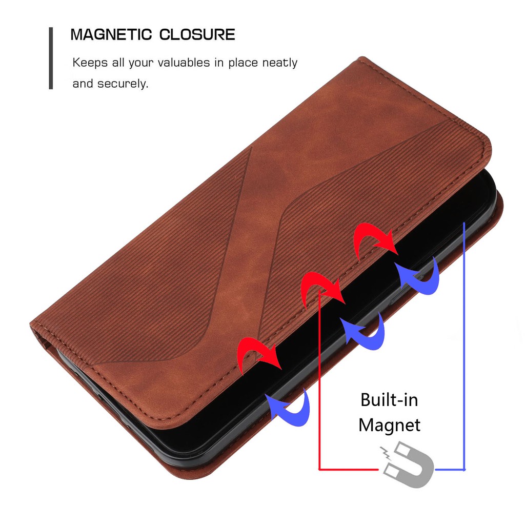 Flip Case iPhone 12 Pro Max 12 Mini iPhone 11 Pro Max Casing PU Leather Magnetic Stand Wallet Card Slots Bracket Shockproof Cases Protection Cover